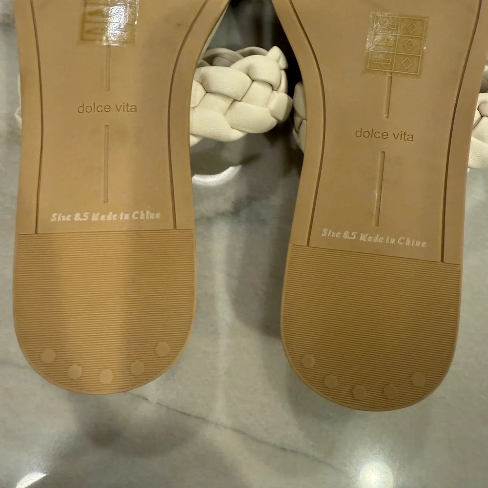 Dolce Vita Glade Slide Sandals Size 8.5 Cream - Picture 9 of 10